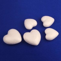 YIPAI Natural White Styrofoam Heart Foam for Modeling