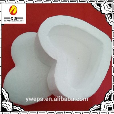 Beautiful polystyrene/styrofoam heart shaped box for decoration