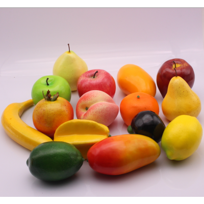 Simulation Artificial Fruits Foam Watermelon Apple Orange Pear Lemon Mango Peach Grape Banana for Home Decoration Accessories