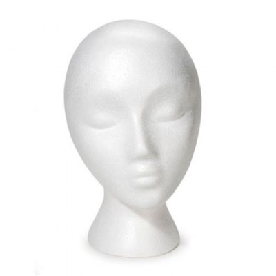 Foam FemaleTraining Mannequin Head styrofoam head Wigs Glasses Cap Display